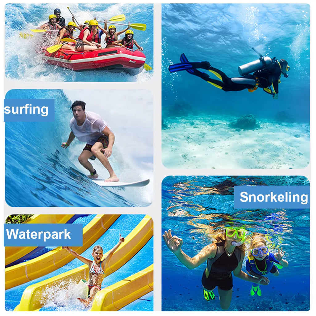 FONKEN Floating Waterproof Phone Case Full View Swimming Bag Underwater Snow Rainforest Transparent Dry Bag Waterproof Cover