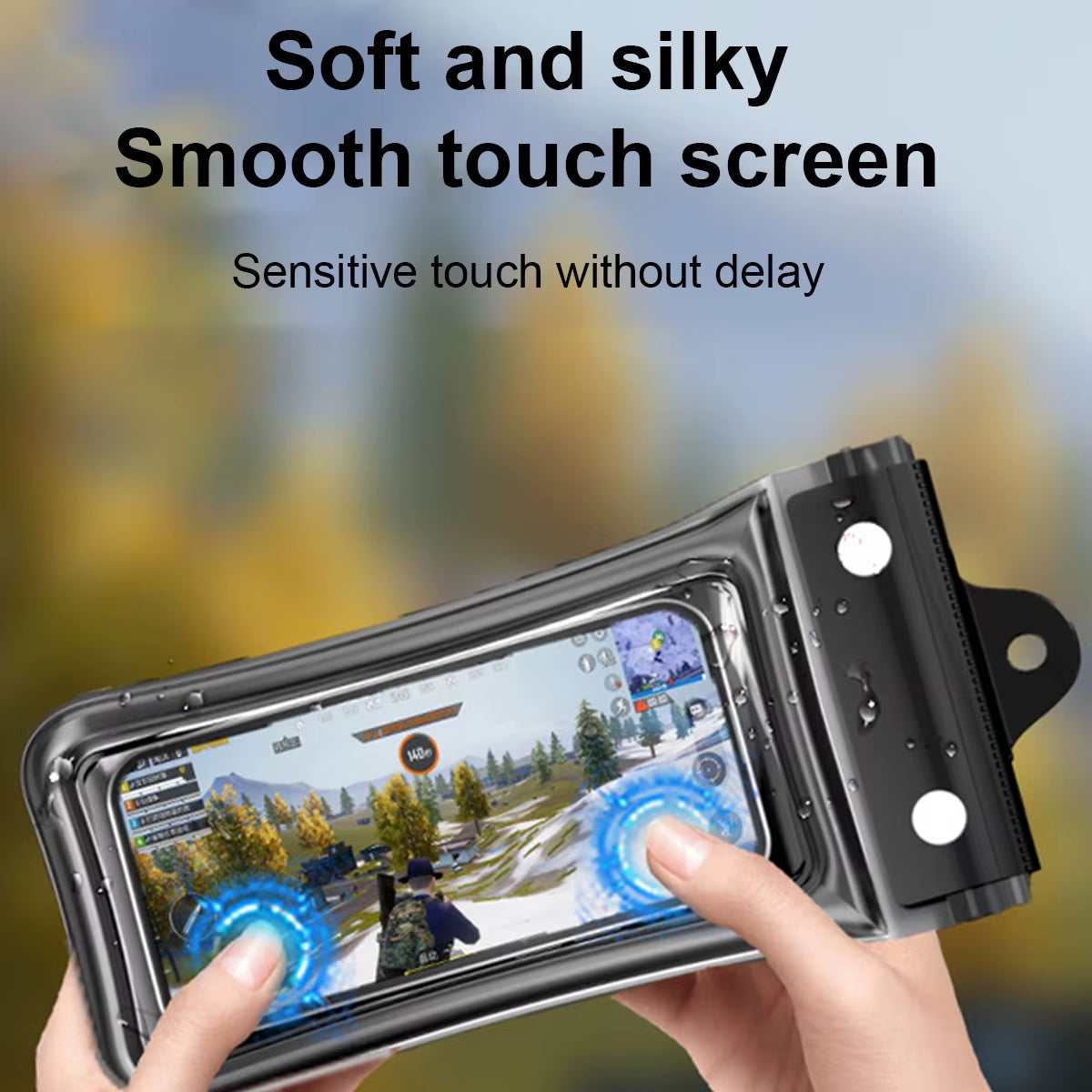 FONKEN Floating Waterproof Phone Case Full View Swimming Bag Underwater Snow Rainforest Transparent Dry Bag Waterproof Cover